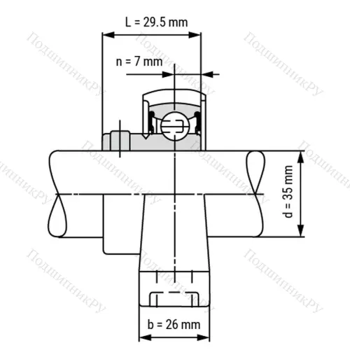 Подшипниковый узел SS-KP 007-ST - Вал: 35 мм от производителя  LPZ