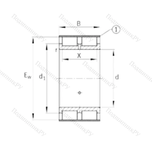 Подшипник роликовый радиальный RSL 185009-A от производителя  INA