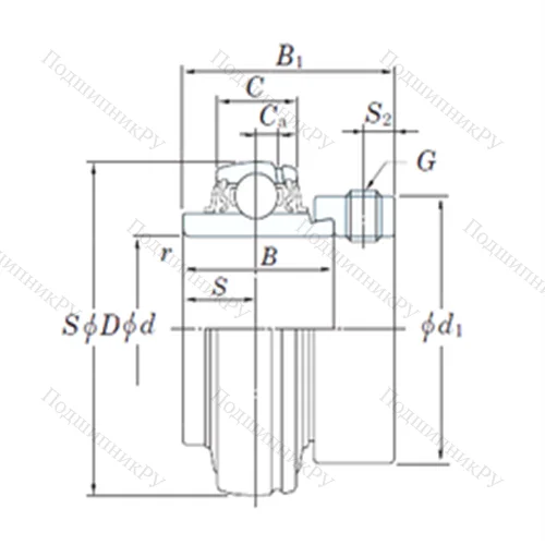 Подшипник шариковый радиальный NA 207-22