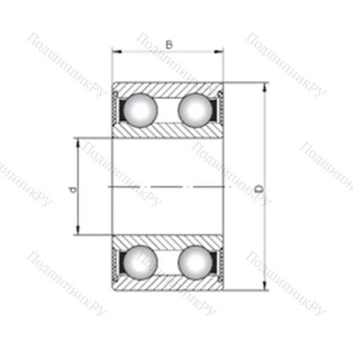 Подшипник шариковый радиальный 4310-2RS от производителя  CX