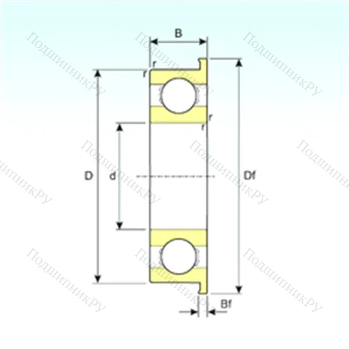 Подшипник шариковый радиальный F 6705