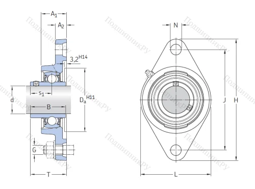 Подшипниковый узел FYTB 35 TF в Омске