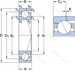 Подшипник 7000 CD/P 4AH