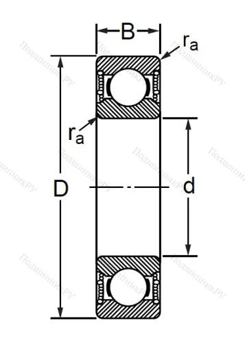Шариковый однорядный подшипник 76-180314 (6314 2RSC 3) в Омске
