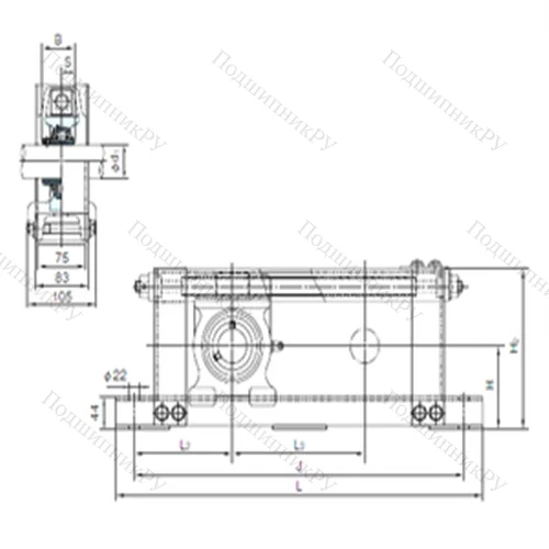 Подшипниковый узел шариковый радиальный UCTU 212+WU 800 от производителя  NACHI