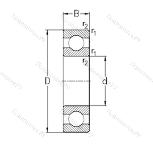 Подшипник шариковый радиальный 61932-MA от производителя  NKE