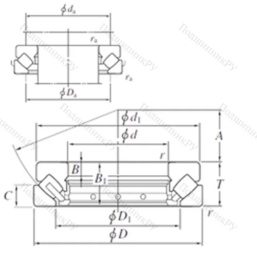 Подшипник роликовый упорно-радиальный 29436R от производителя  KOYO