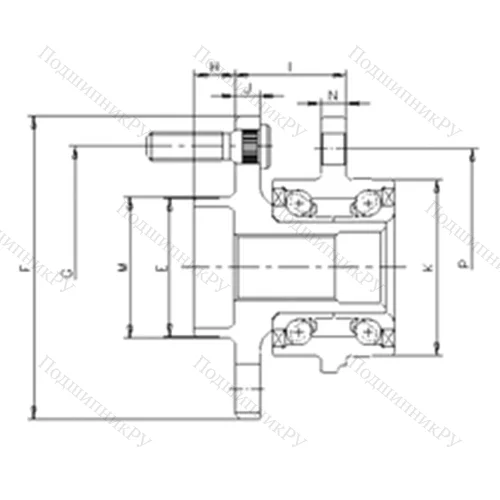 Подшипник шариковый радиально-упорный IJ 113003 от производителя  ILJIN