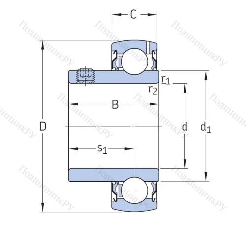 Корпусный подшипник YAT 205 в Омске