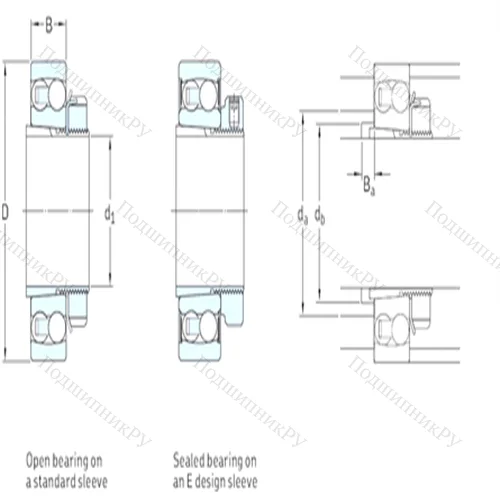 Подшипник шариковый радиальный самоцентрирующийся 2312K+H 2312 от производителя  SKF
