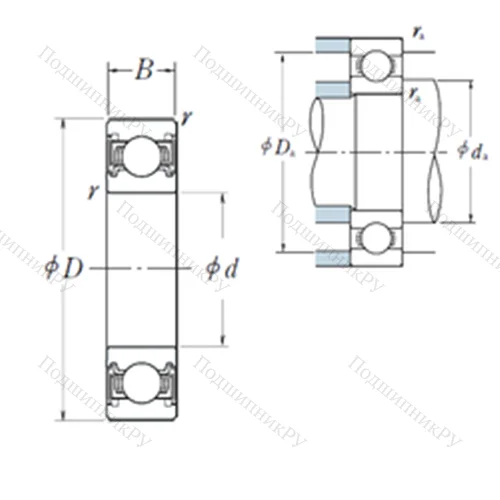 Подшипник шариковый радиальный 6804VV