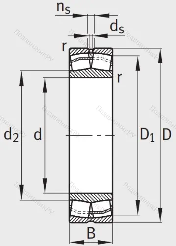 Сферический роликовый подшипник 22207 E 1 XL C 3 от производителя  FAG