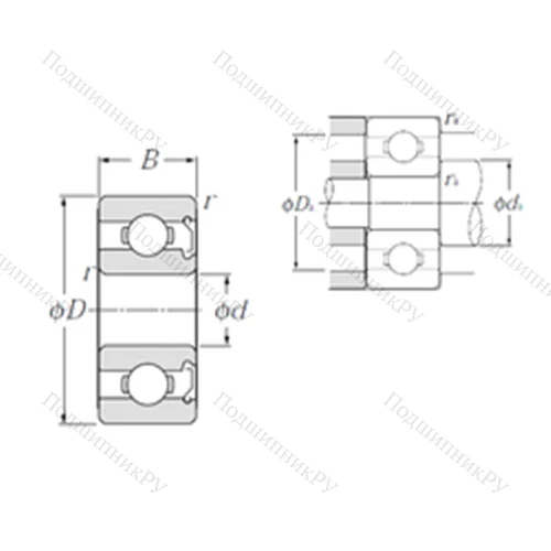 Подшипник шариковый радиальный W 67/2,5ZA