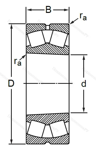 Сферический роликовый подшипник с конической посадкой на вал 113616 KН (22316 KMB 33) в Омске
