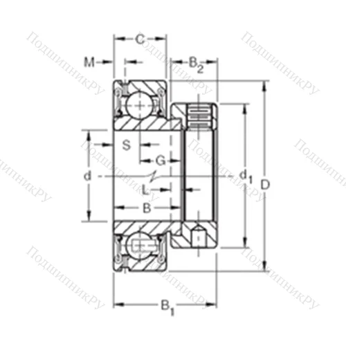 Подшипник шариковый радиальный GRA 012RR от производителя  TIMKEN