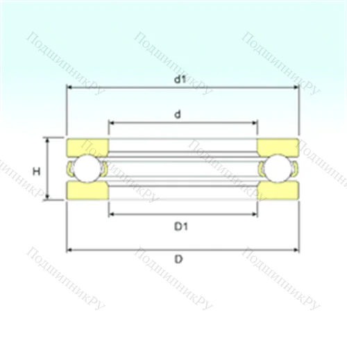 Подшипник шариковый упорный 51130 M от производителя  ISB