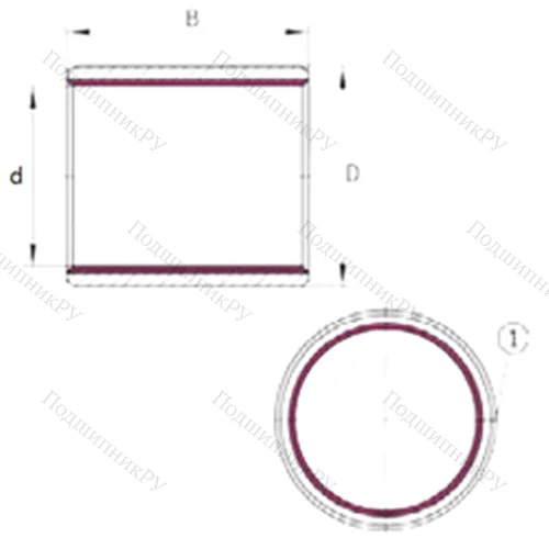 Подшипник скольжения EGB 2430-E 40-B от производителя  INA Подшипник скольжения EGB 2430-E 40-B от производителя  INA