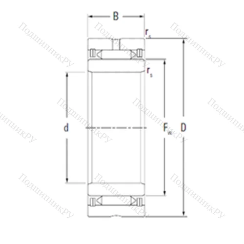 Подшипник игольчатый радиальный NA 3090 от производителя  KOYO Подшипник игольчатый радиальный NA 3090 от производителя  KOYO