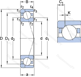 Подшипник 7019 ACD/HCP 4AH 1