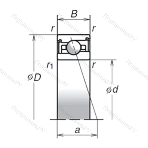 Подшипник шариковый радиально-упорный 55BER 29SV 1V