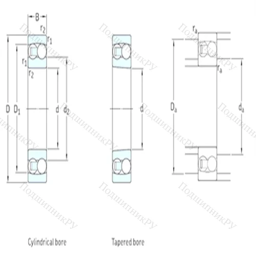 Подшипник шариковый радиальный самоцентрирующийся 126TN 9 от производителя  SKF