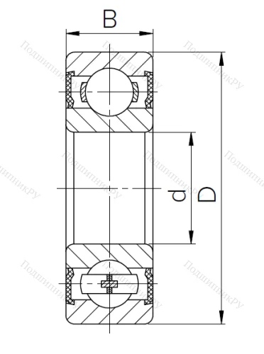 Шариковый однорядный подшипник 180100 T (6000 2RST) в Омске