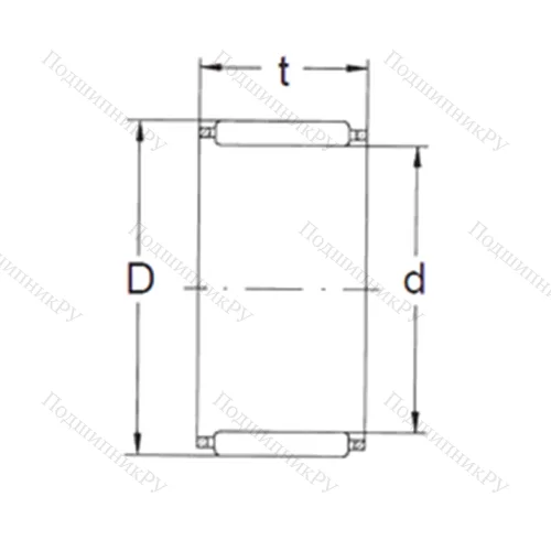 Подшипник игольчатый радиальный K 45X 52X 21 от производителя  FBJ