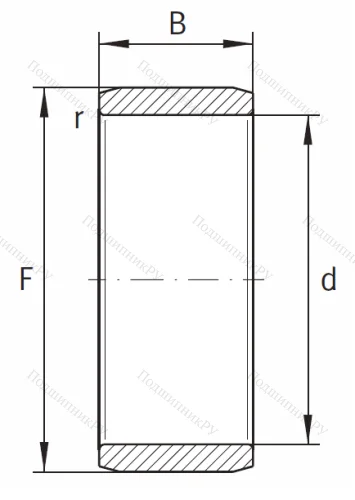 Игольчатый подшипник внутреннее кольцо IR 80x90x35 от производителя  INA