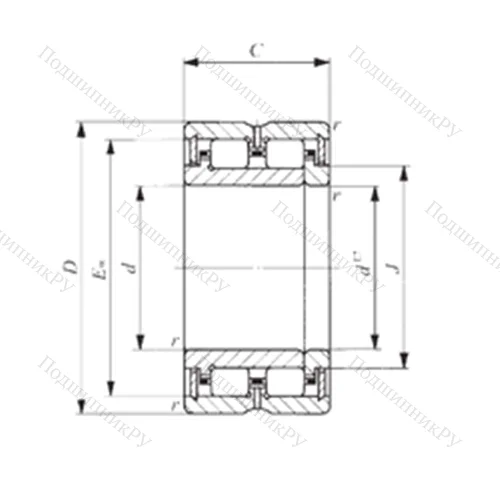 Подшипник роликовый радиальный TRU 8512045 от производителя  IKO
