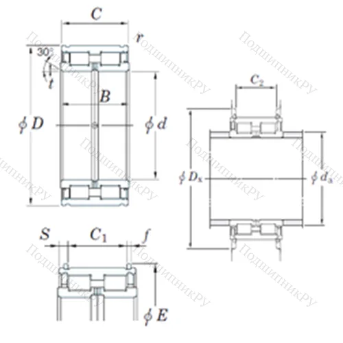 Подшипник роликовый радиальный DC 5048NR