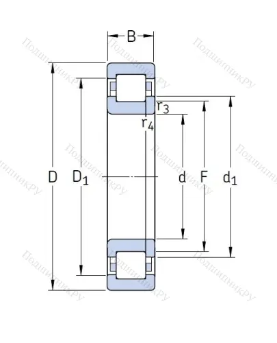 Роликовый цилиндрический подшипник NUP 216 ECP от производителя  SKF