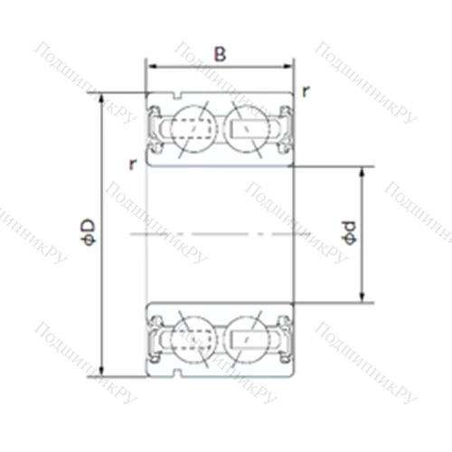 Подшипник шариковый радиально-упорный BD 25-9T 12C 3UR