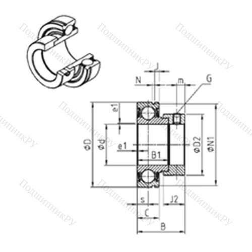 Подшипник шариковый радиальный CES 208