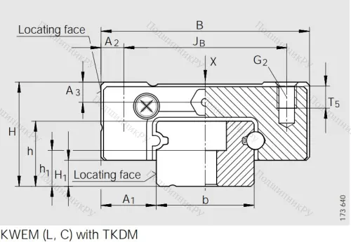 Каретка коррозионностойкая, двухрядная KWEM 15-G 2-G 2-B-V 0 в Омске