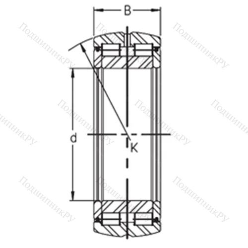 Подшипник роликовый радиальный SL 05 016 E от производителя  INA