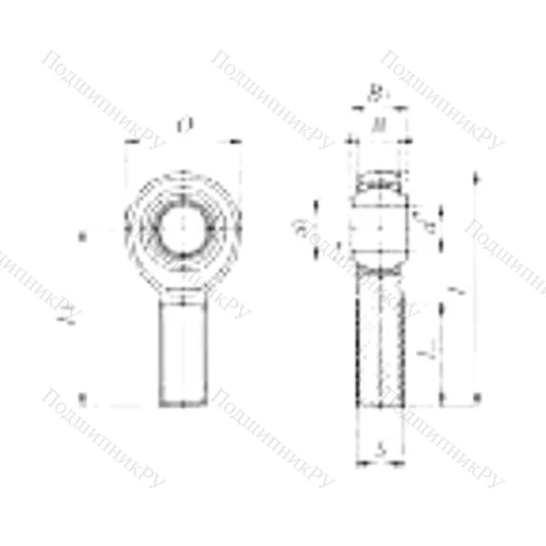 Подшипник скольжения сферический POSB 10 от производителя  IKO