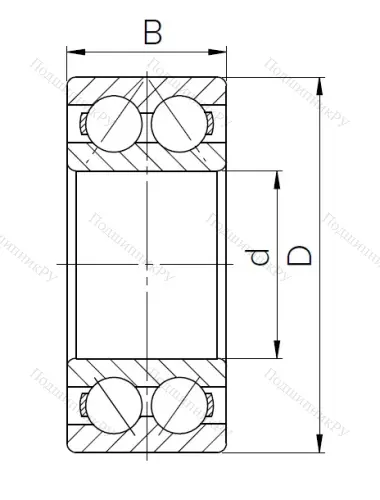 Радиально-упорный шариковый подшипник 3208 в Омске
