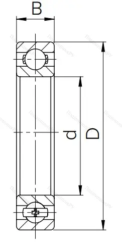 Шариковый однорядный подшипник 80106 (6006 ZZ) в Омске