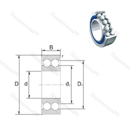 Подшипник шариковый радиально-упорный 3205-2RS от производителя  ZEN
