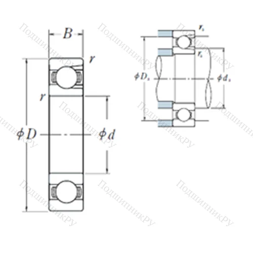 Подшипник шариковый радиальный BL 209
