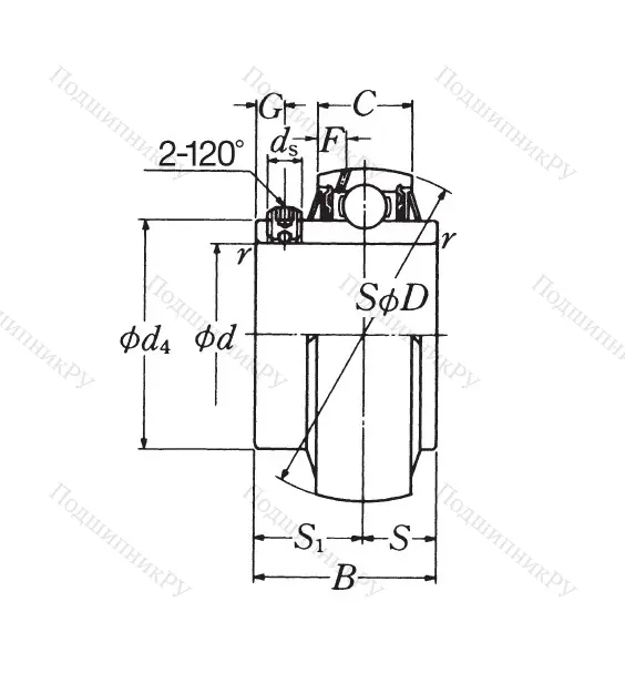 Корпусный подшипник UC 210 D 1 в Омске