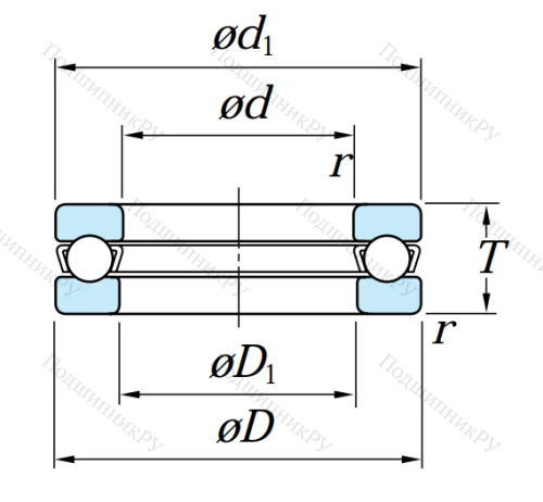Упорный шариковый подшипник 51116 от производителя  KOYO