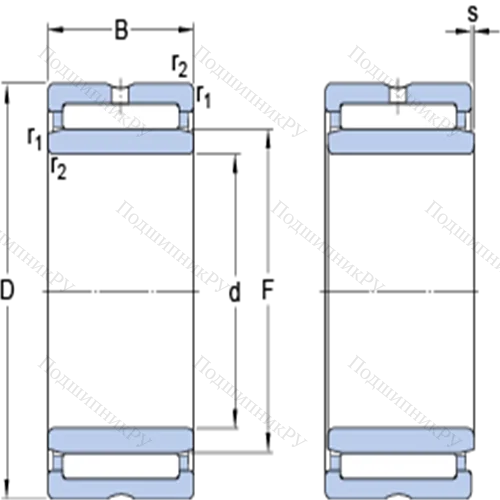 Игольчатые роликоподшипники с механически обработанными кольцами, с внутренним кольцом NA 4907 от производителя  SKF