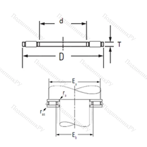 Подшипник игольчатый упорный AXK 0821TN от производителя  TIMKEN