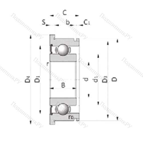 Подшипник шариковый радиальный AB 41659S 01