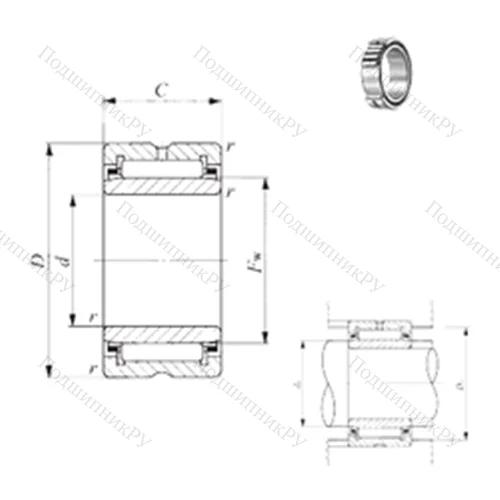 Подшипник игольчатый радиальный TAFI 659035