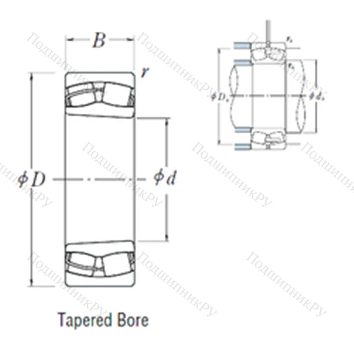 Подшипник роликовый радиальный самоцентрирующийся 21320CKE 4