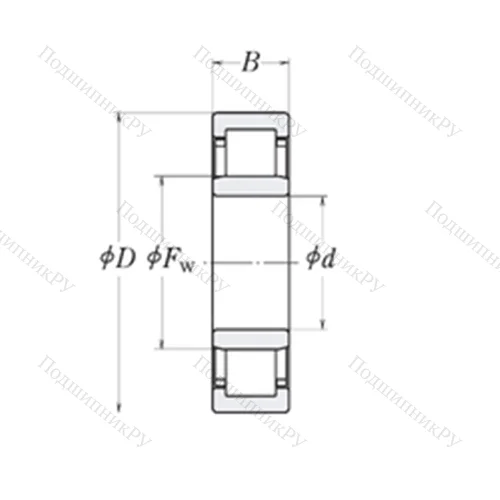 Подшипник роликовый радиальный LLRJ 6 от производителя  RHP