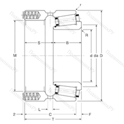 Подшипник роликовый радиально-упорный 133076X/133136XP от производителя  Gamet
