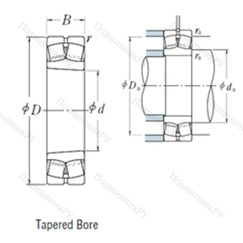 Подшипник роликовый радиальный самоцентрирующийся 22312EAKE 4